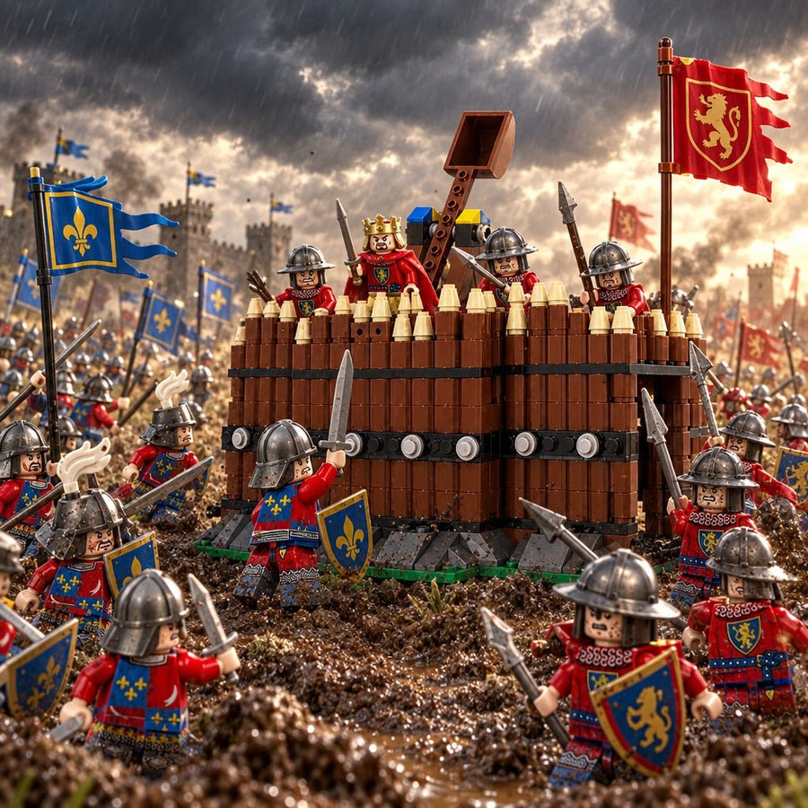 Banner War Battle Pack knights and timber palisade