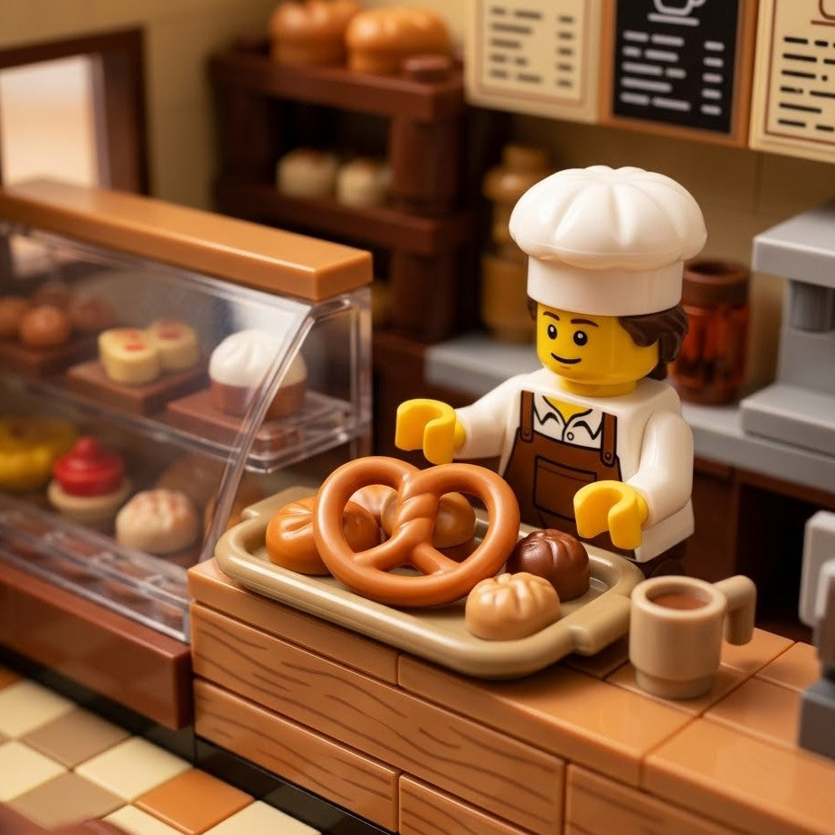 Orange-Brown Mini Pretzel Accessory Minifigure