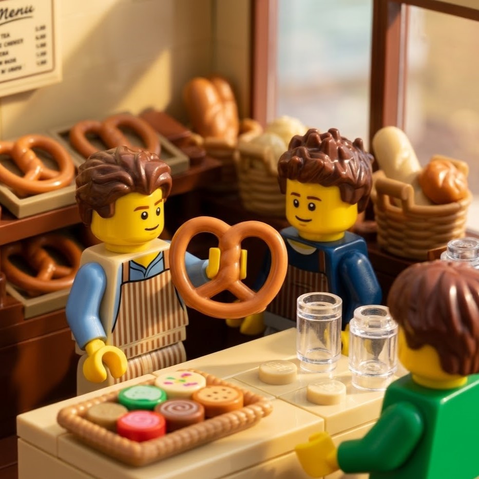Orange-Brown Mini Pretzel Accessory Minifigure