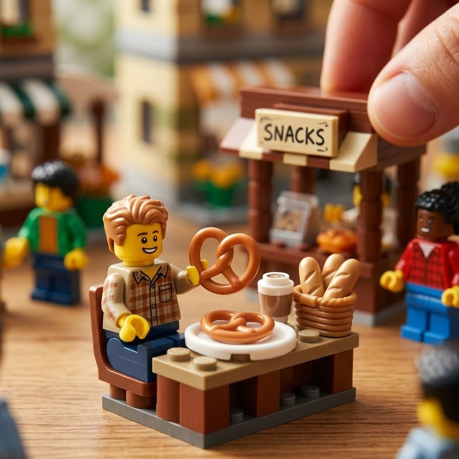 Orange-Brown Mini Pretzel Accessory Minifigure