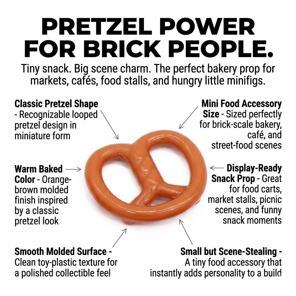 Orange-Brown Mini Pretzel Accessory Minifigure