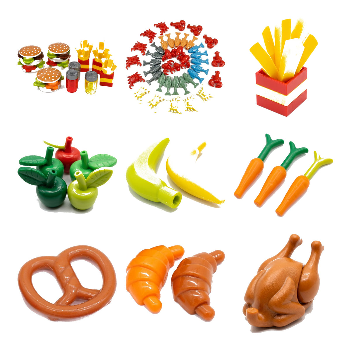 Mini Food Accessory Minifigure - Multiple Styles group