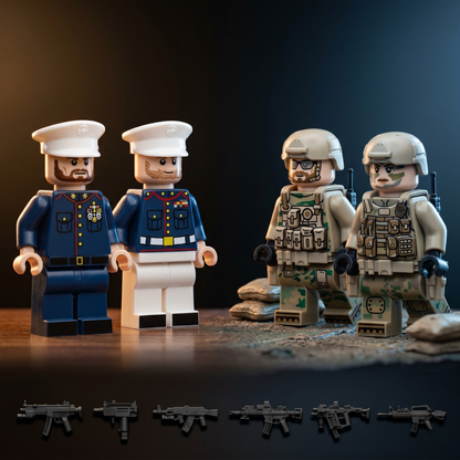 US Marines Minifigures Set — 4 Combat Figures