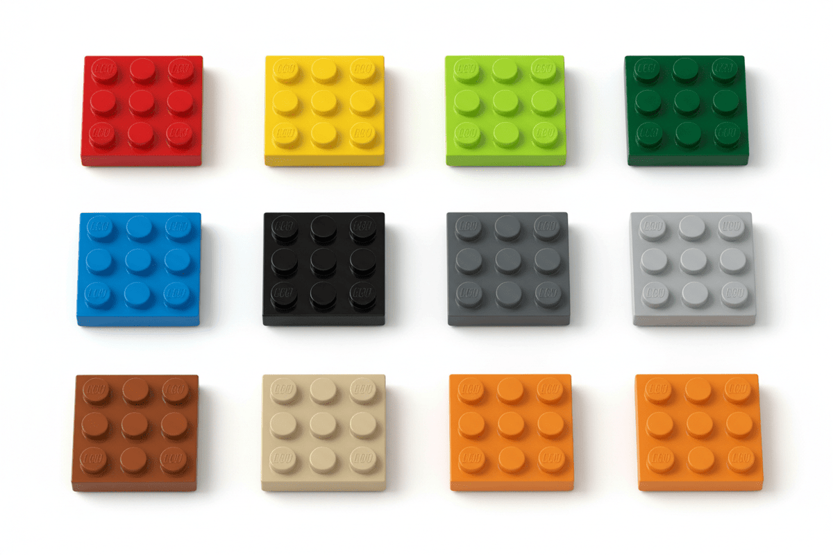 Single-Color Flat Pieces & Baseplates - Brick BrosBuilding Bricks