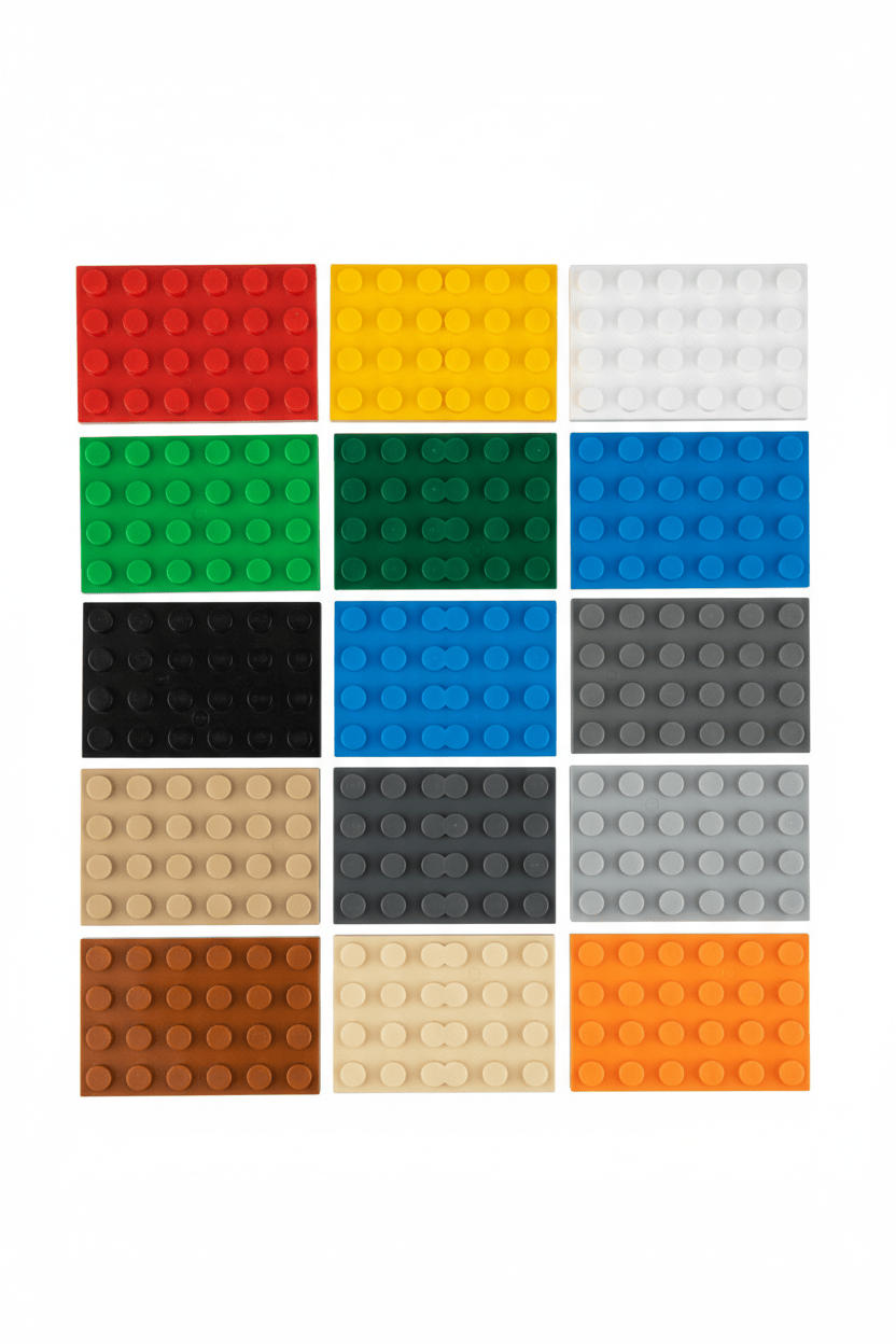 Single-Color Flat Pieces & Baseplates - Brick BrosBuilding Bricks