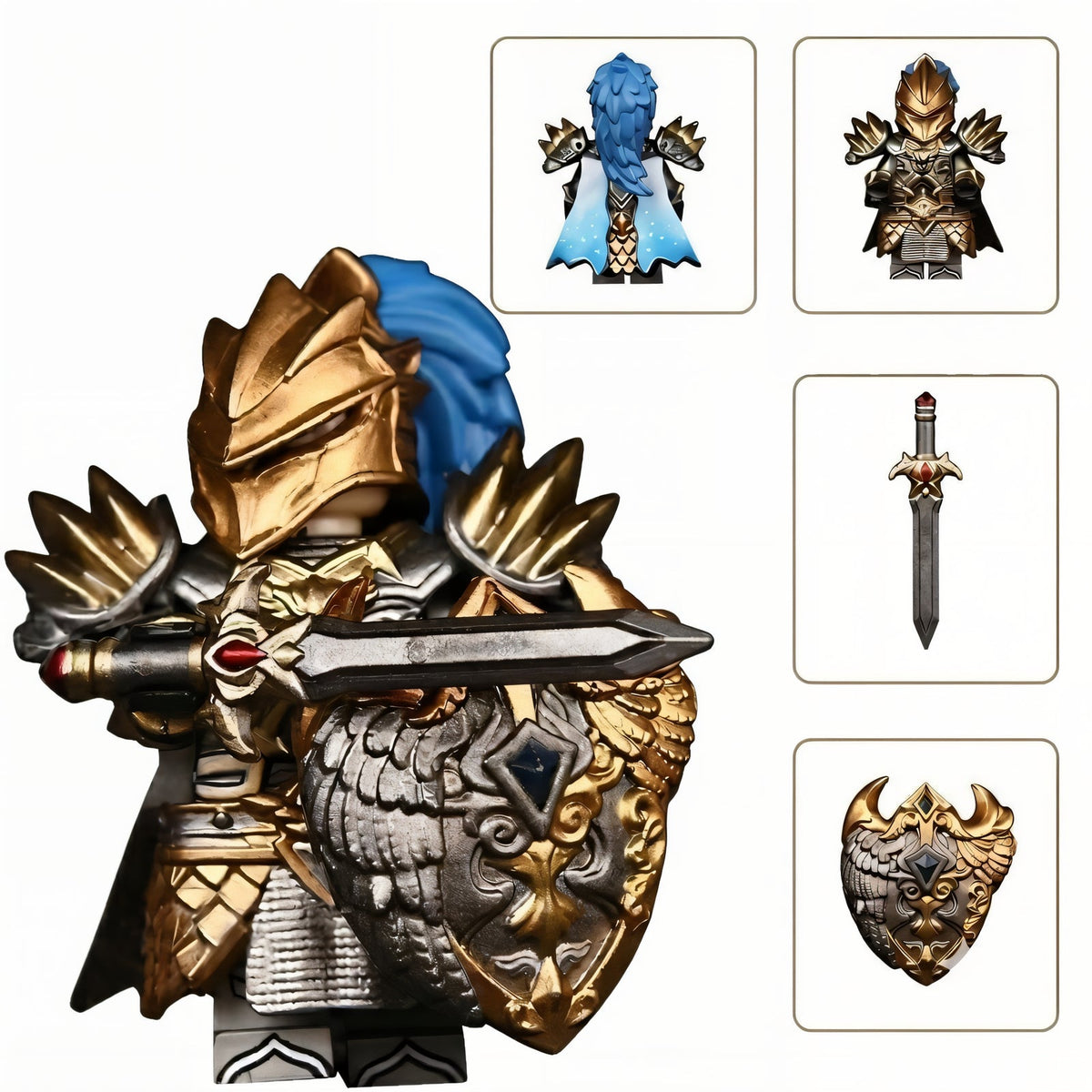 Winged Gold-Armored Lancelot - Brick Bros