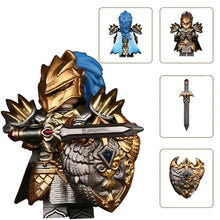 Winged Gold-Armored Lancelot with Ornate Sword and Shield on white background