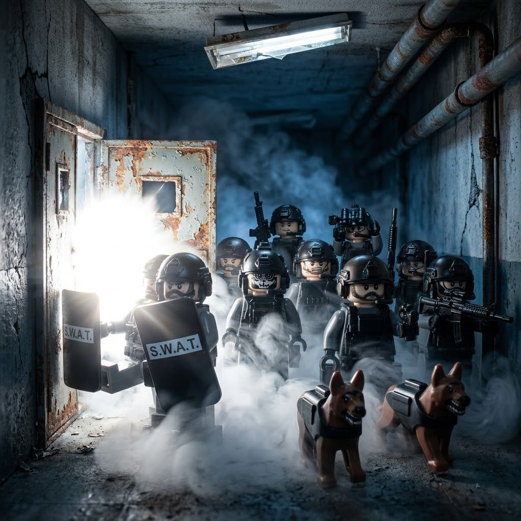 Grey SWAT Tactical Squad 12-Pack