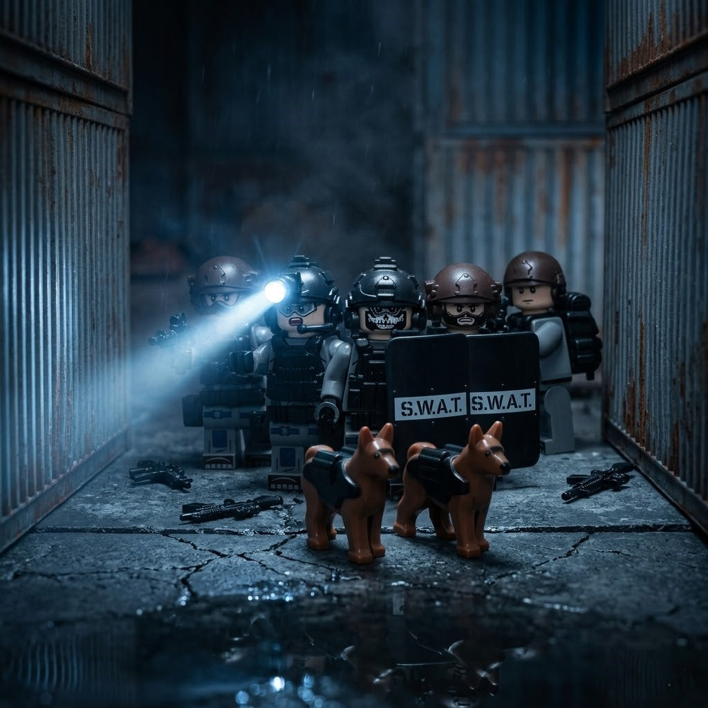 Grey SWAT Tactical Squad 12-Pack