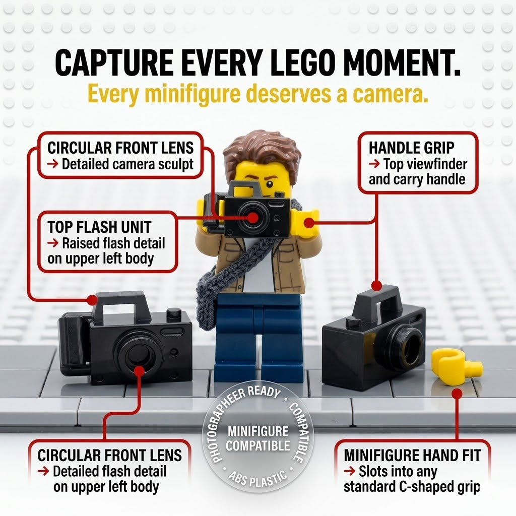 BrickBros DSLR Camera Minifigure Accessory
