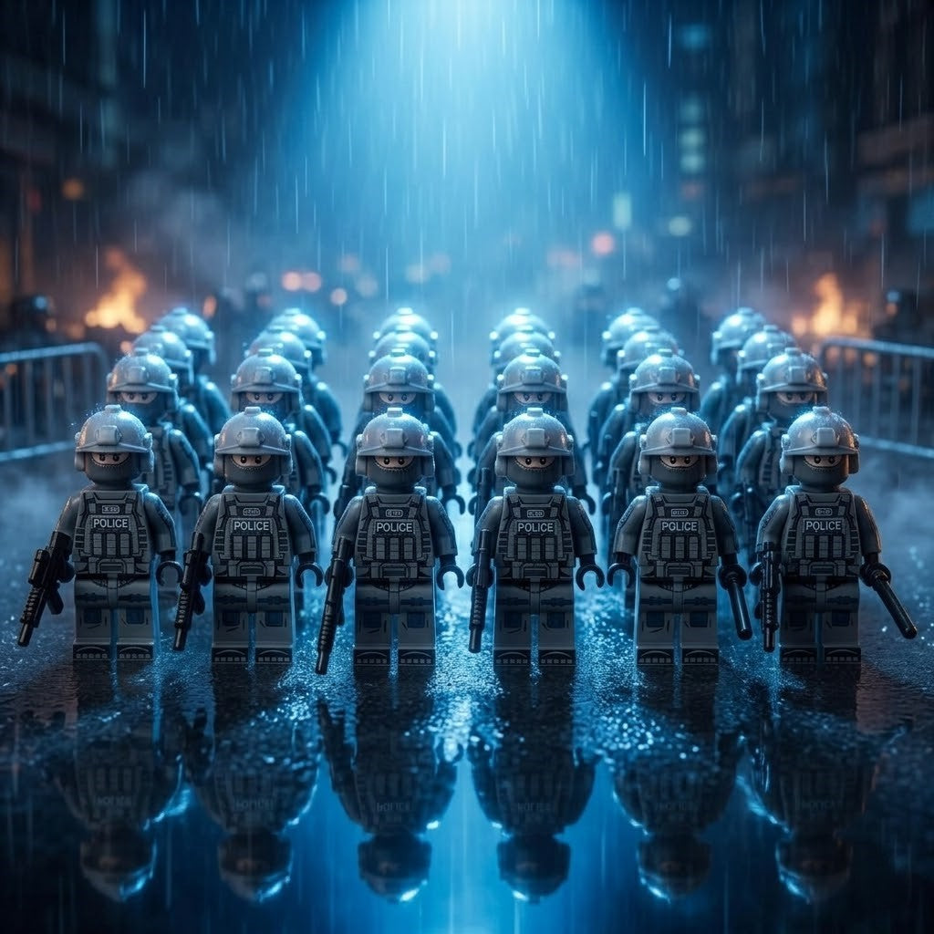 Grey Police Tactical Unit 12-Pack