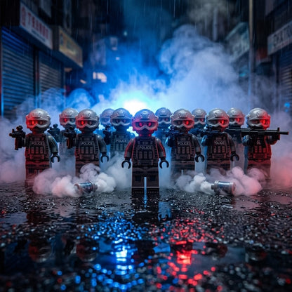 Grey Police Tactical Unit 12-Pack