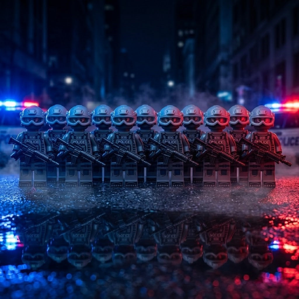 Grey Police Tactical Unit 12-Pack
