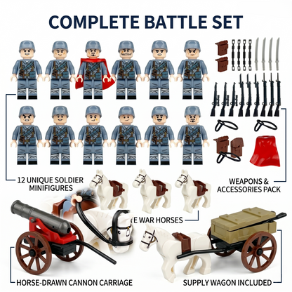 Chinese Republican Army Minifigures Set — 12 Soldiers
