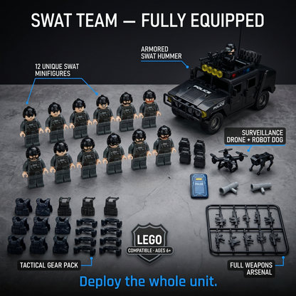 Police Minifigures Set — 12 Soldiers