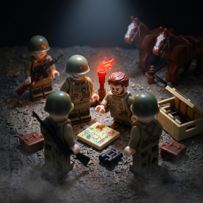 WWII Soviet Infantry Mega Set — 12 Soldiers