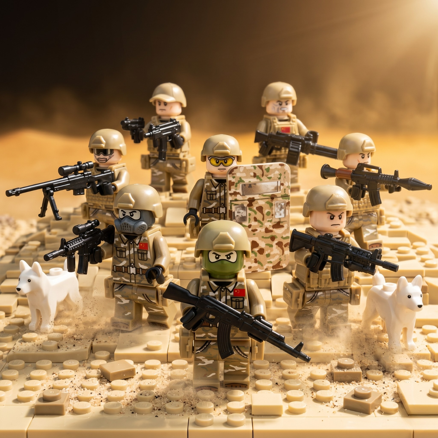 Chinese PLA Desert Special Forces — 8 Figures
