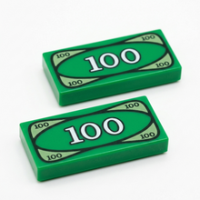 Printed $100 Bill Money Tile Accessory Minifigure