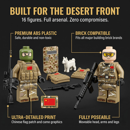 Chinese PLA Desert Special Forces — 8 Figures