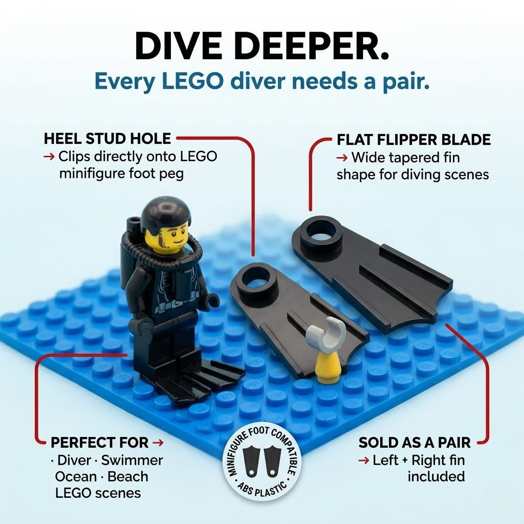 BrickBros Scuba Diver Swim Flippers 2-Pack