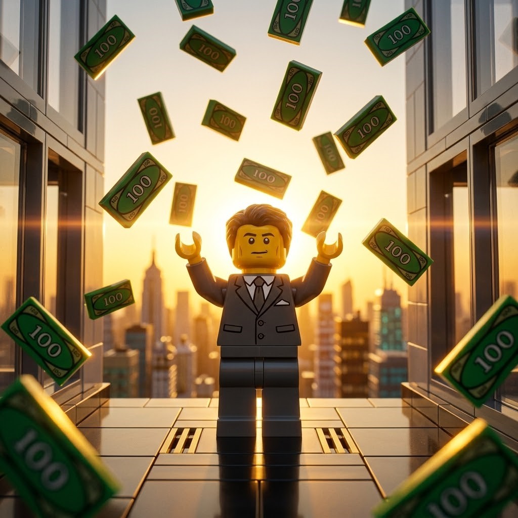 BrickBros $100 Bill Money Tile 2-Pack