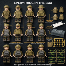 Woodland Camo Military Mega Set — 12 Soldiers
