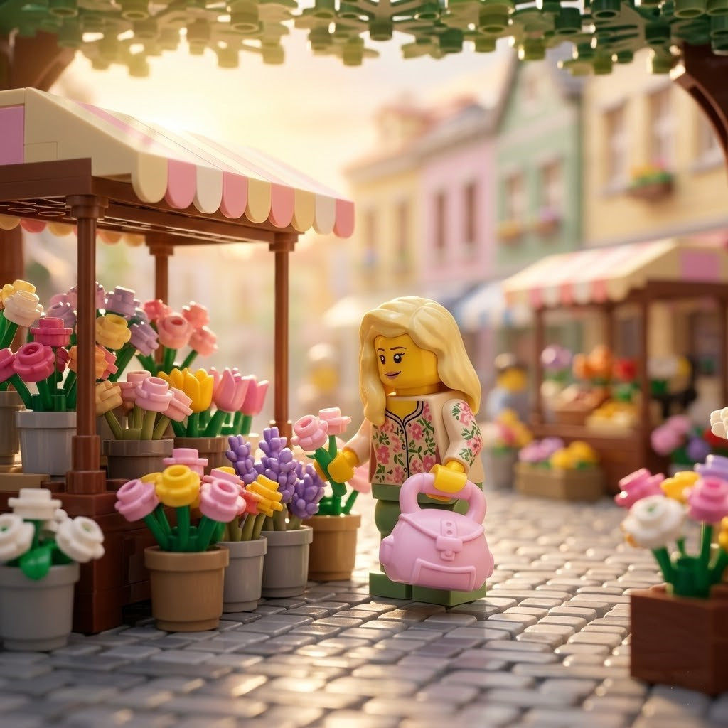 Pastel Pink Structured Handbag Minifigure