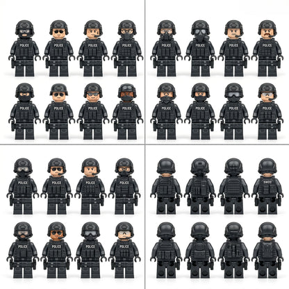 Police Minifigures Set — 12 Soldiers