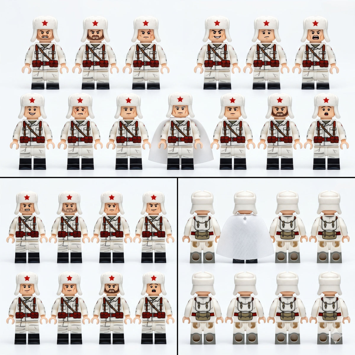 WW2 Soviet Winter Minifigures Set – 12 Soldiers