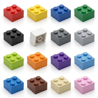 Single-Color Building Bricks 'Fat' 2x2 - 2x10 - Brick BrosBuilding Bricks