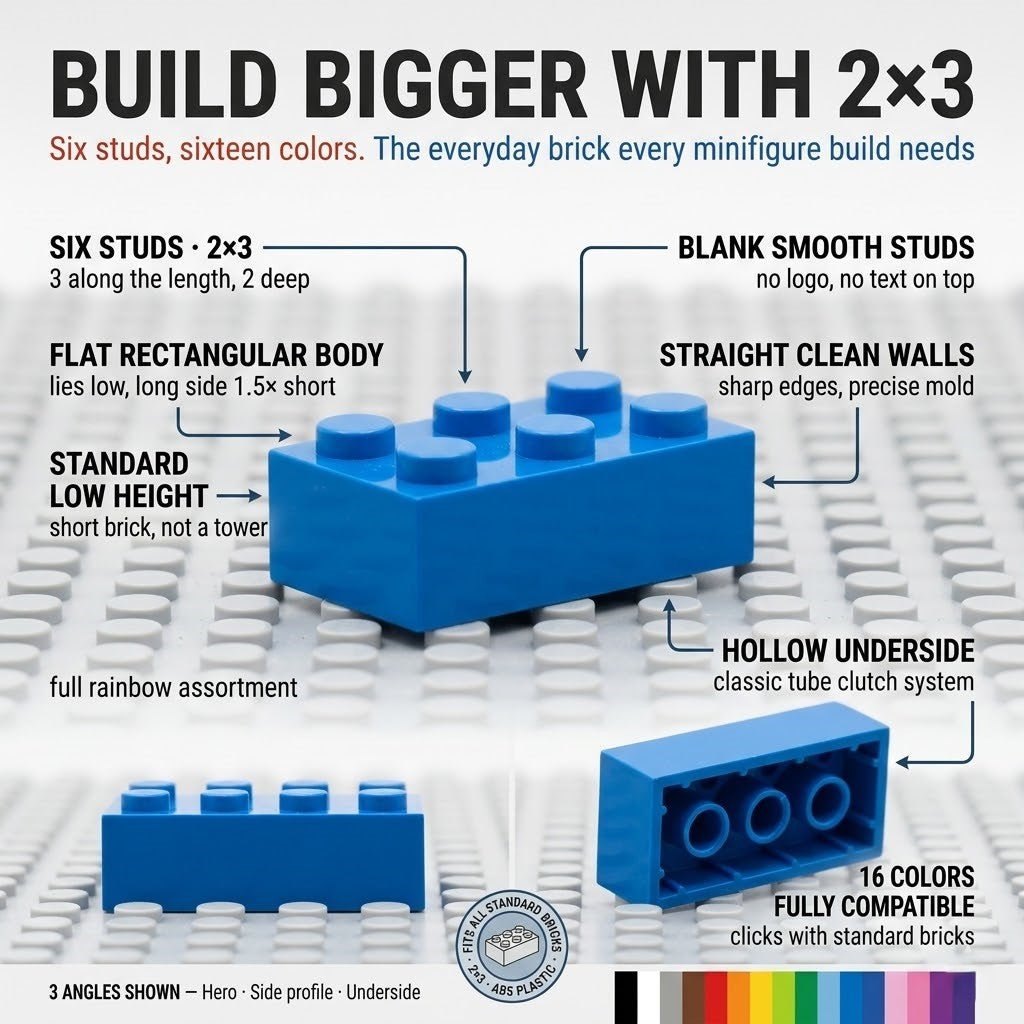 Single-Color Building Bricks 'Fat' 2x2 - 2x10 - Brick BrosBuilding Bricks