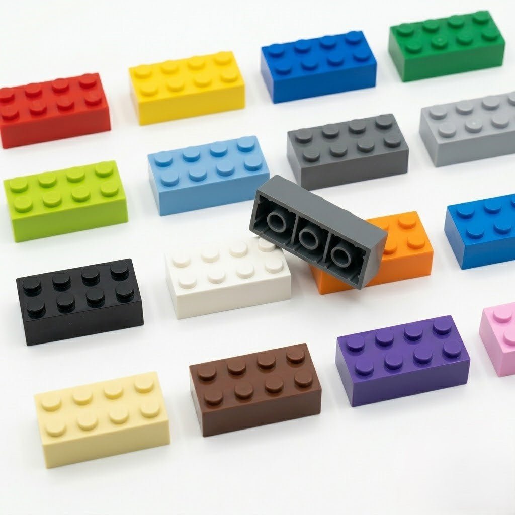Single-Color Building Bricks 'Fat' 2x2 - 2x10 - Brick BrosBuilding Bricks