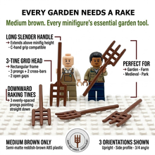 Medium Brown Garden Rake Minifigure