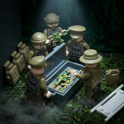 Woodland Camo Military Mega Set – 12 Soldiers