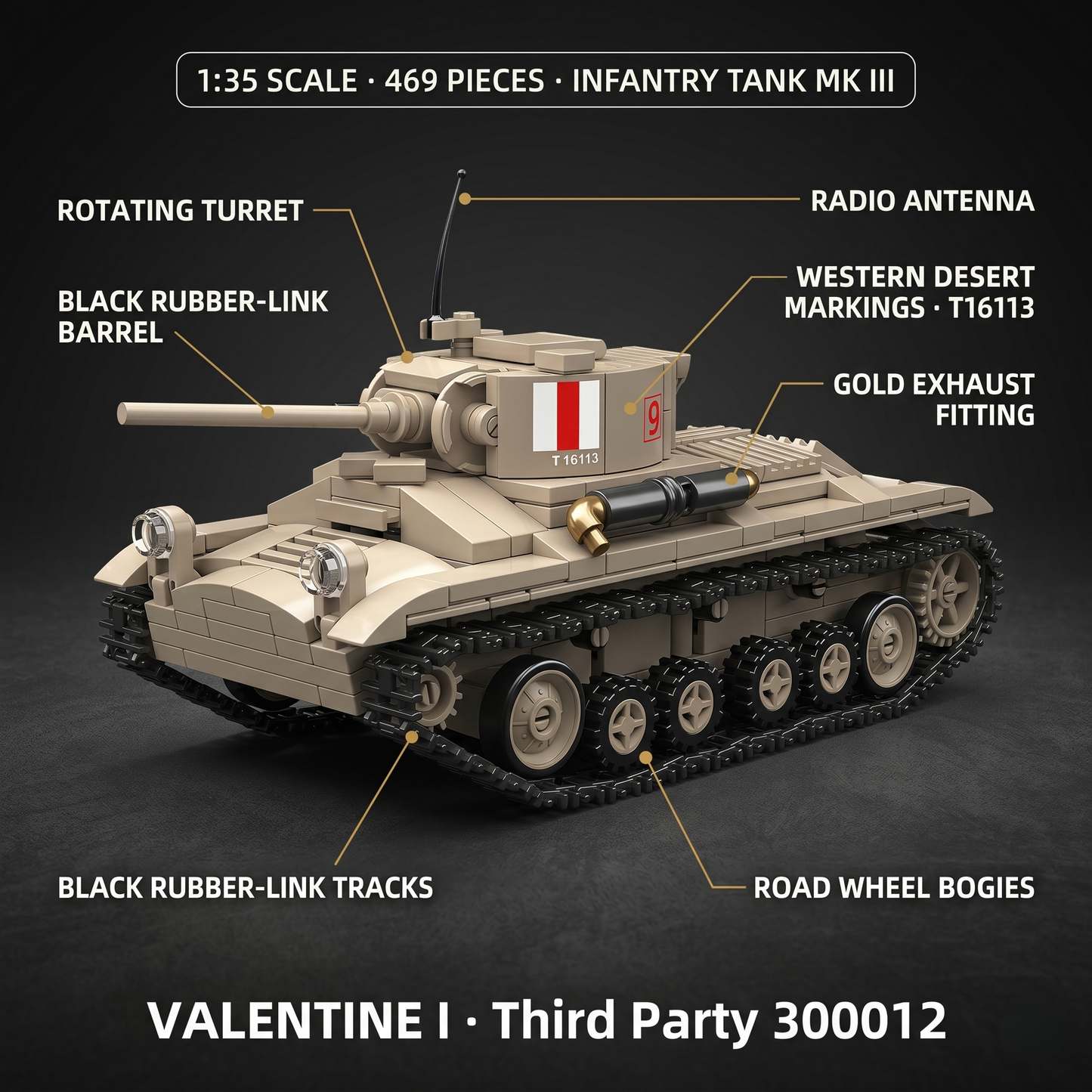 Valentine Mk III Tank 1:35 Scale