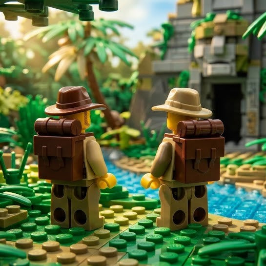 Dark Brown Explorer Backpack Minifigure