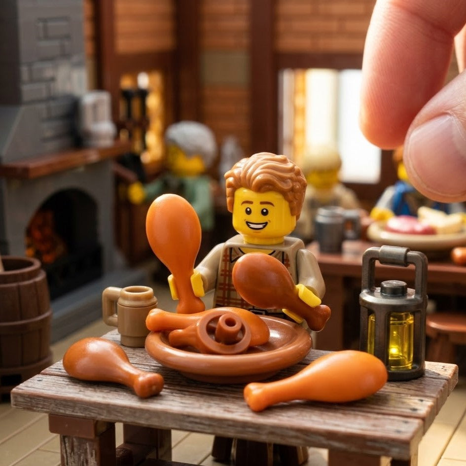 Mini Chicken Drumstick Accessory Minifigure