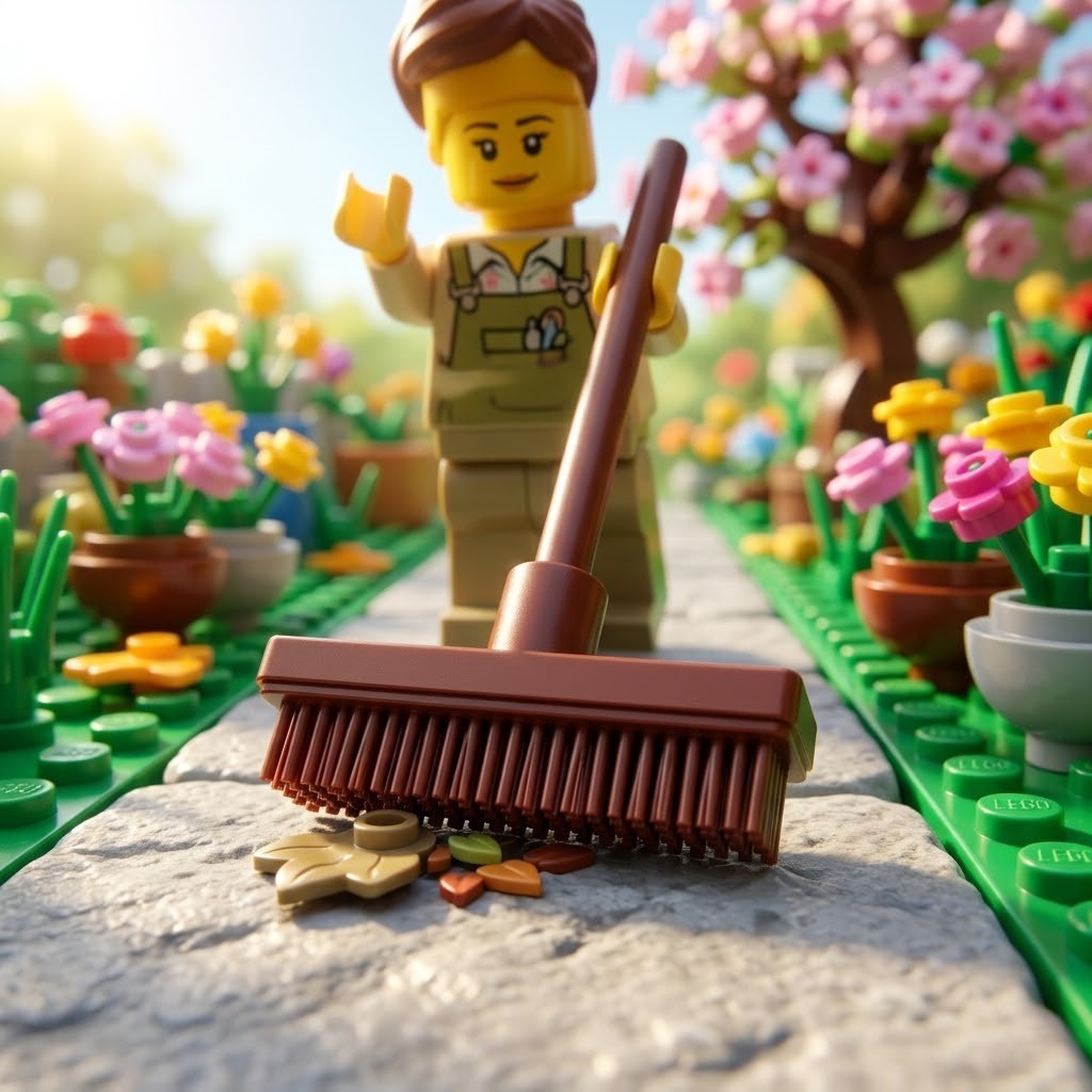 Dark Brown Cleaning Brush Minifigure