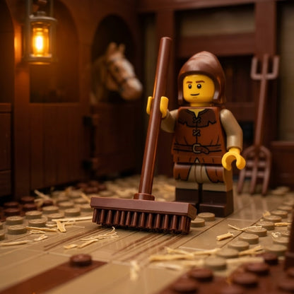 Dark Brown Cleaning Brush Minifigure