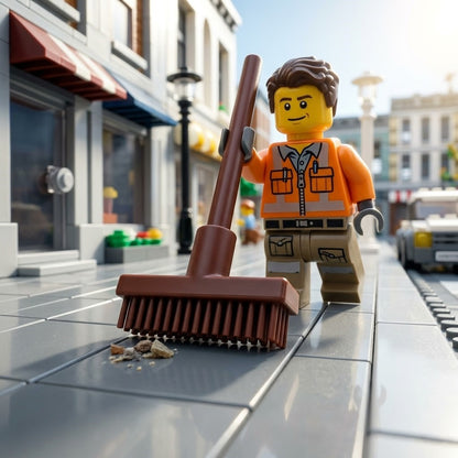 Dark Brown Cleaning Brush Minifigure