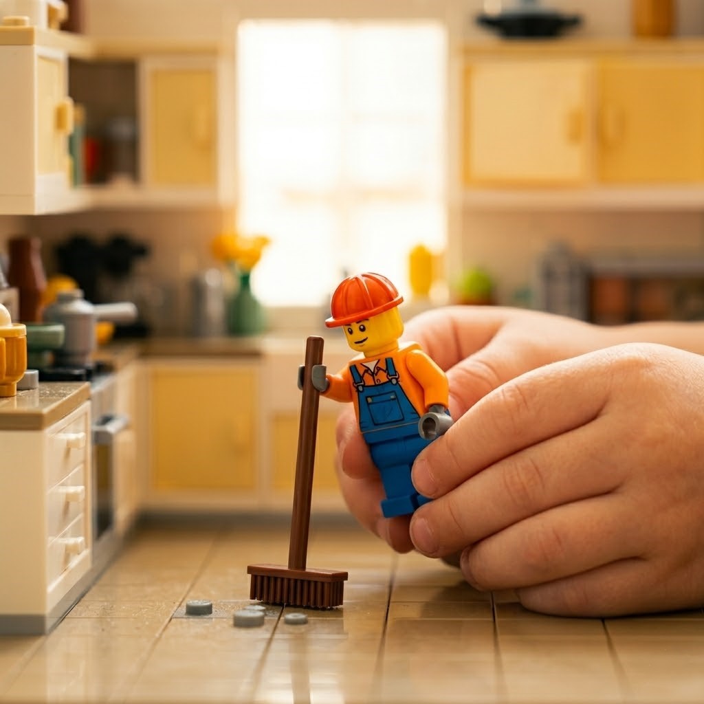 Dark Brown Cleaning Brush Minifigure