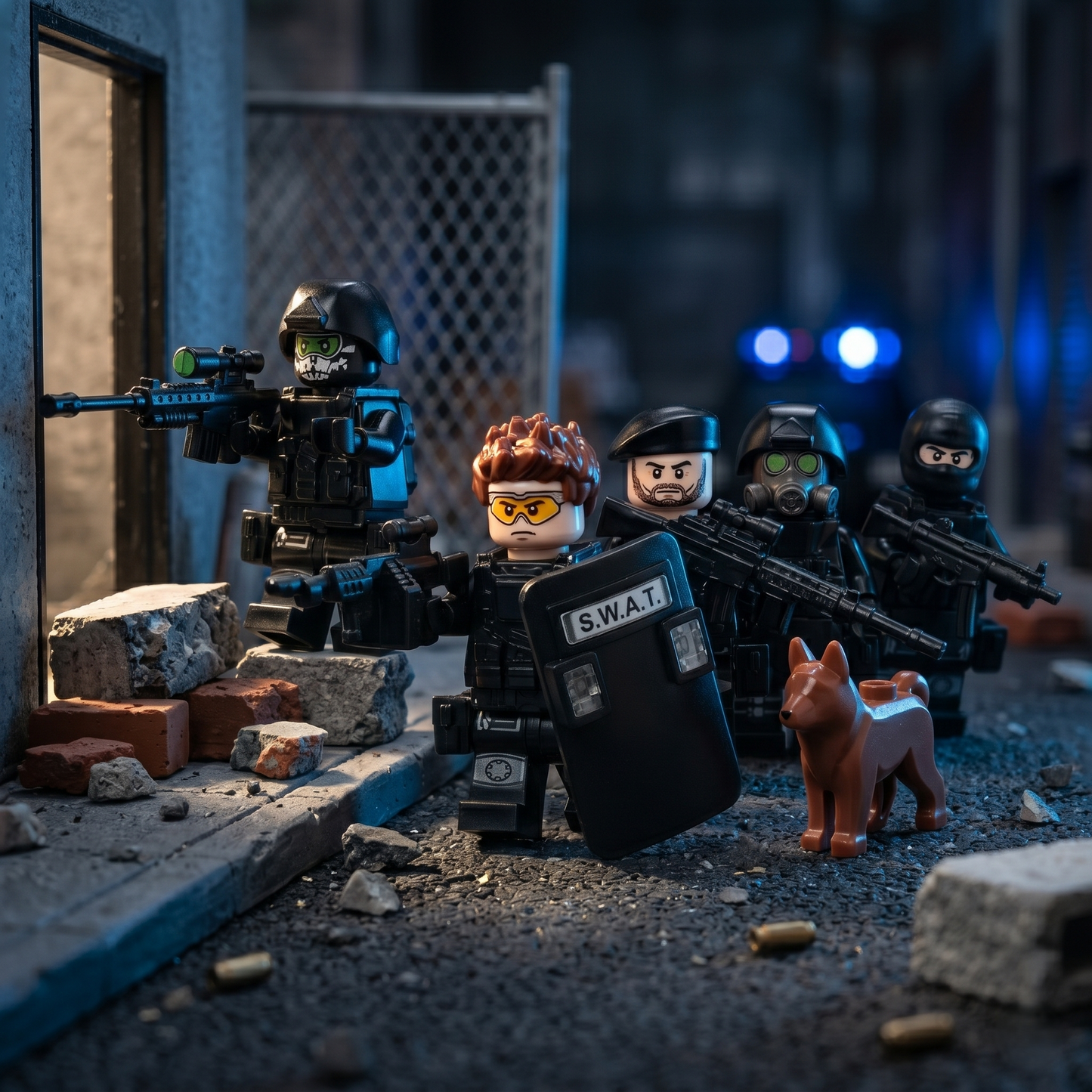 SWAT Police Minifigures Set — 18 Soldiers