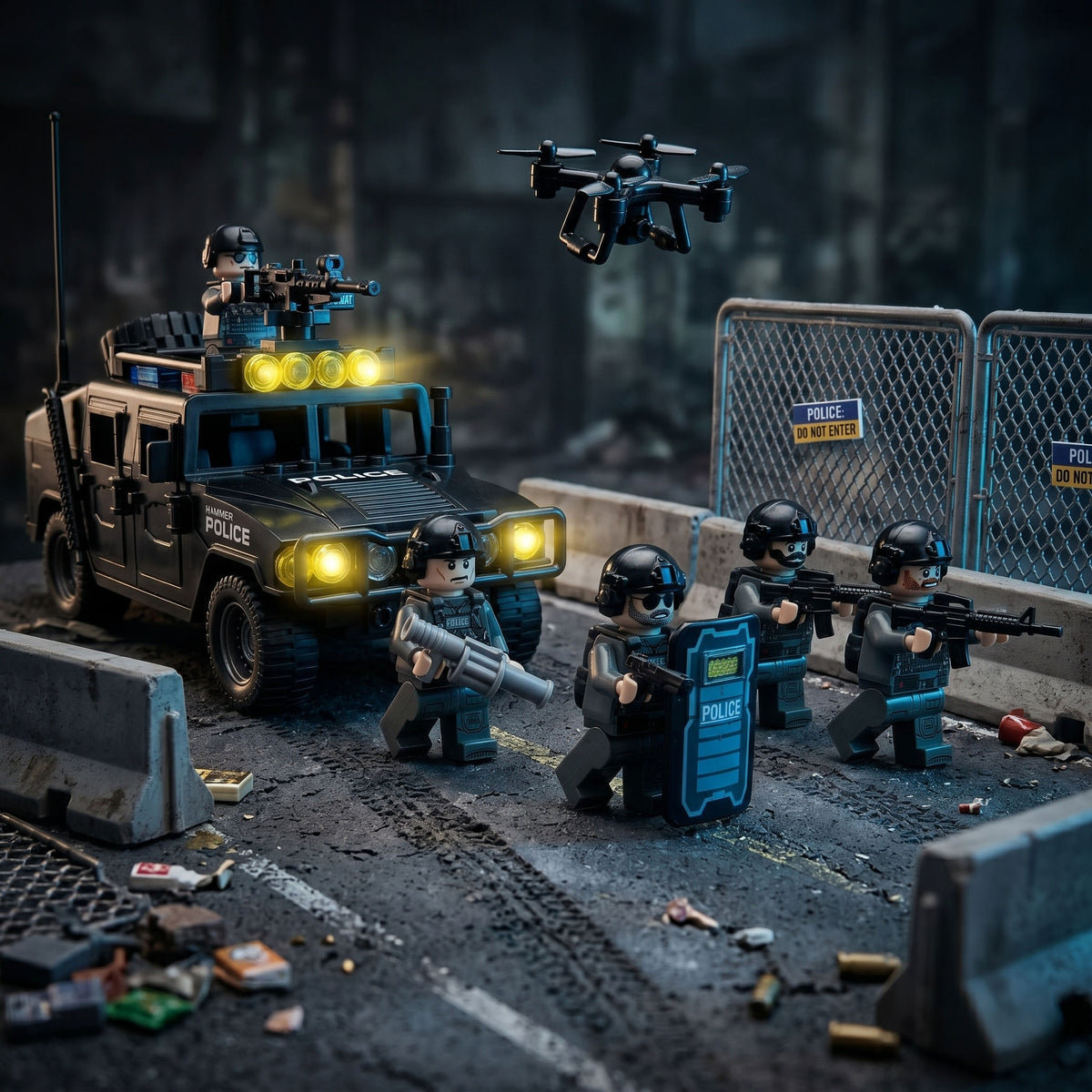 Police Minifigures Set — 12 Soldiers