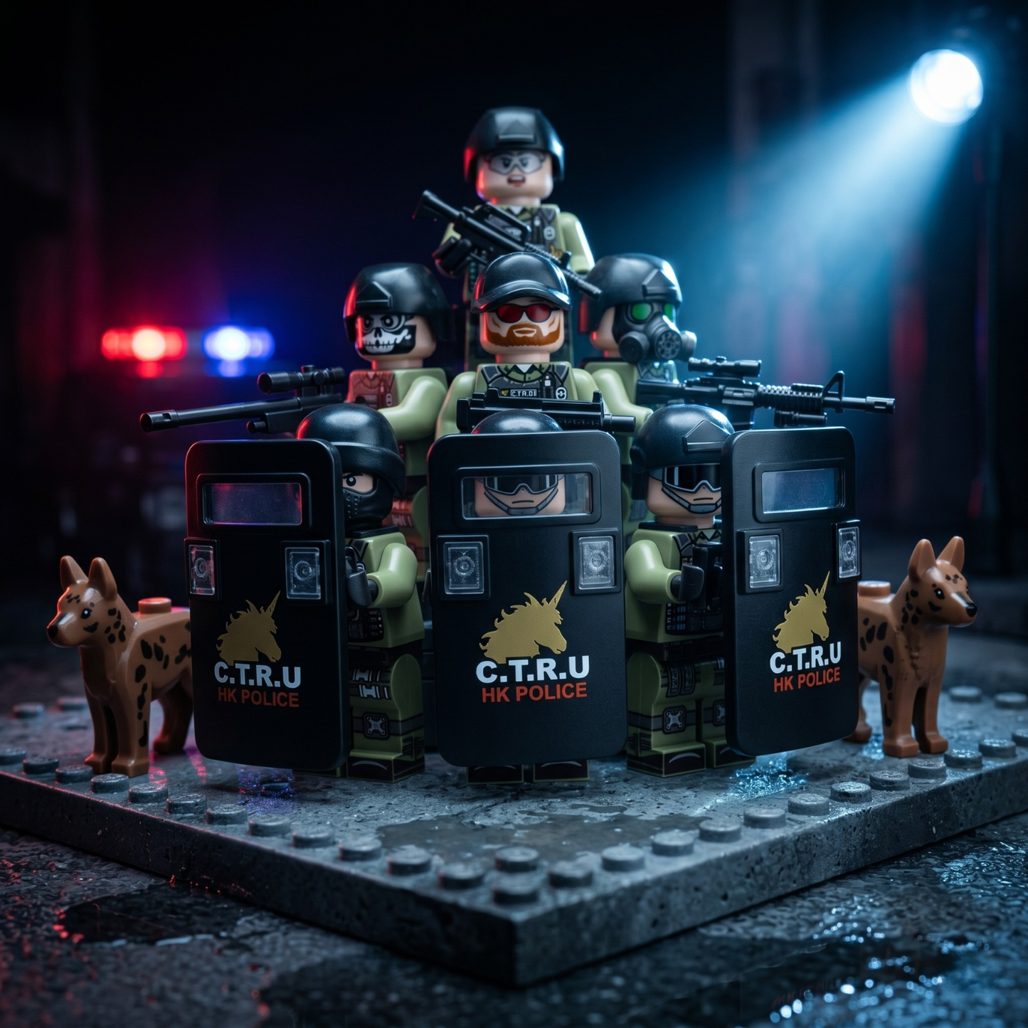 C.T.R.U HK Police Elite Unit — 12 Figures
