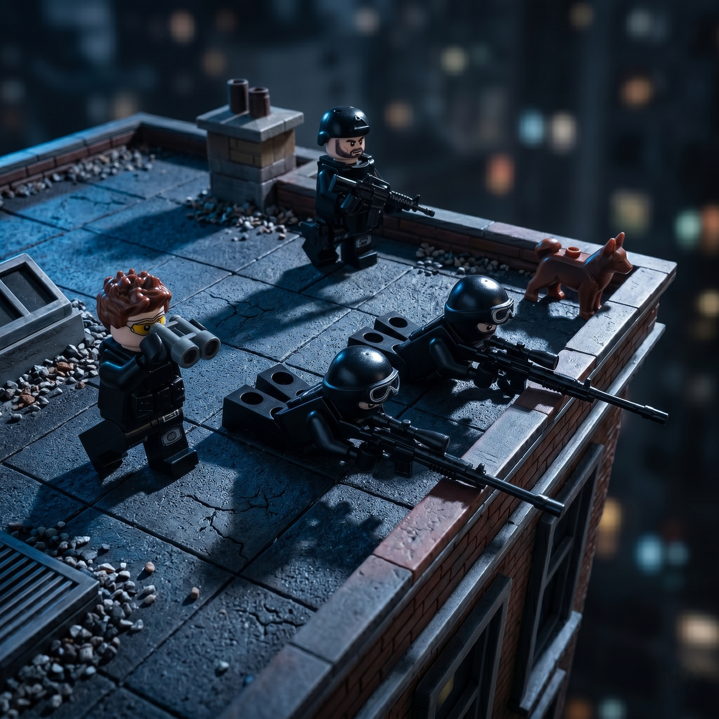 SWAT Police Minifigures Set — 18 Soldiers