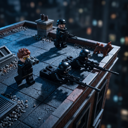 SWAT Police Minifigures Set — 18 Soldiers