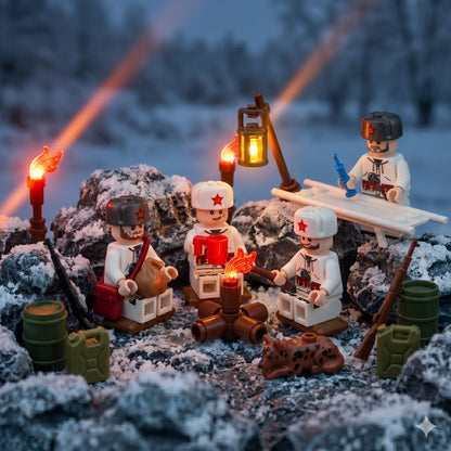 WW2 Soviet Winter Minifigures Set – 12 Soldiers