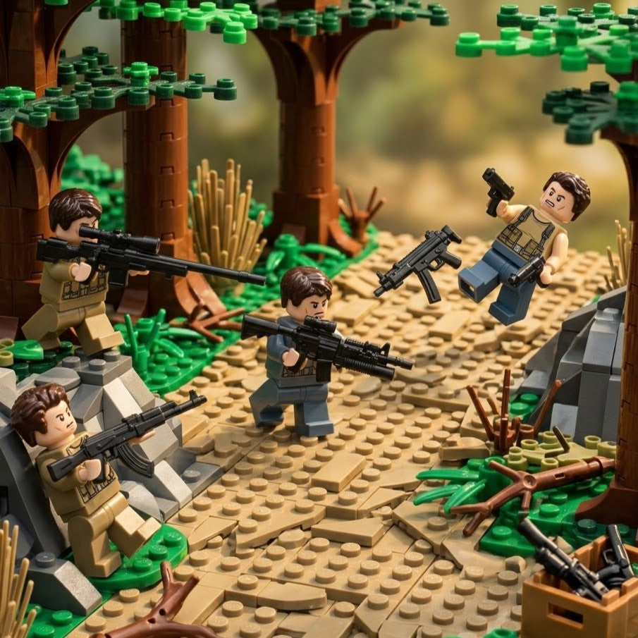 Tactical Weapon Accessory Collection Minifigure Accessory (Rifles, SMGs, Sidearms & Heavy Weapons)