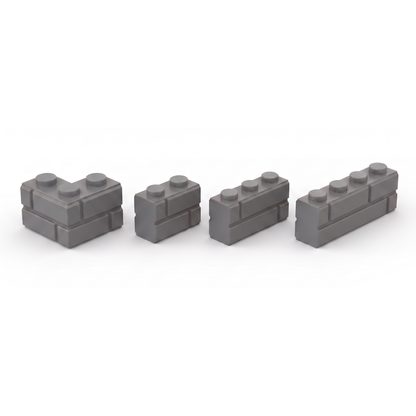 Masonry Style Bricks, Medium Gray