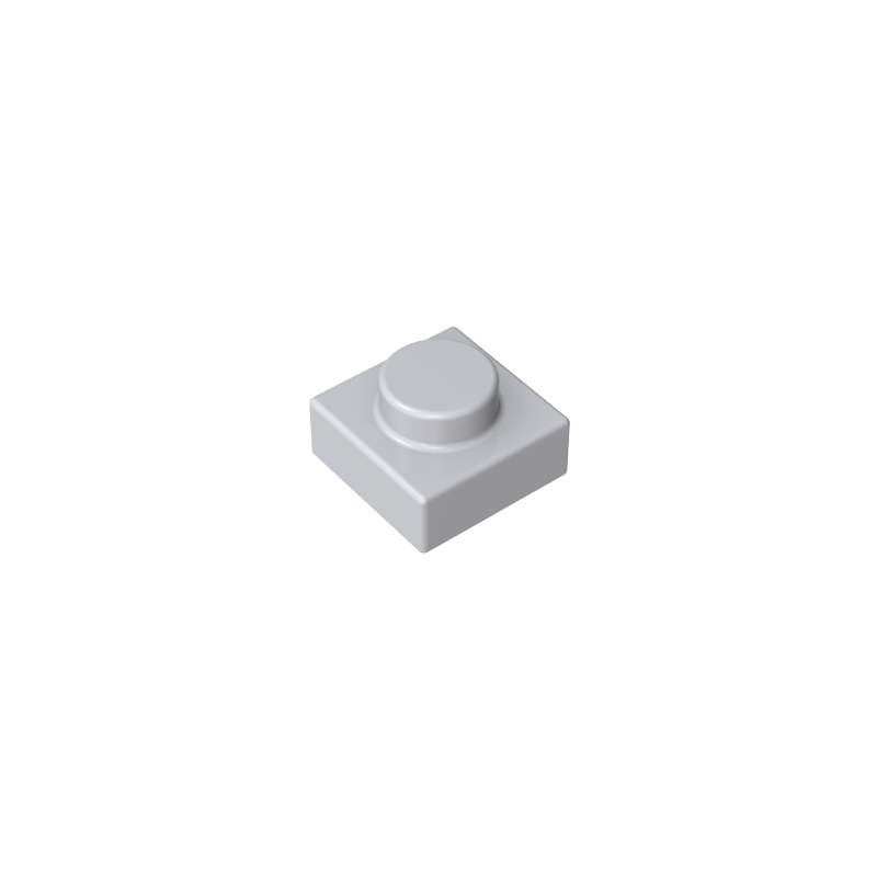 1x1 Grey standard studded plate reference; one example piece